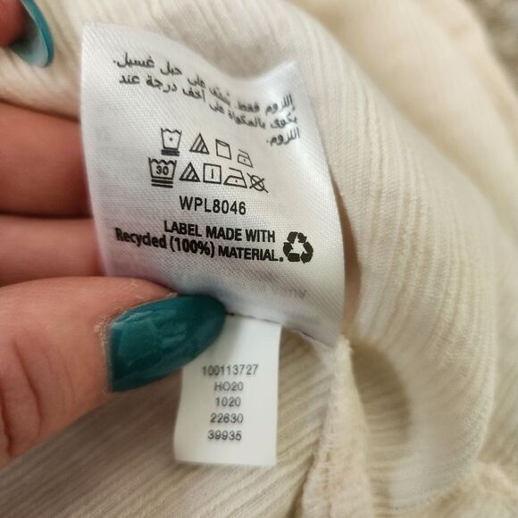 Alfani Square Neck 3/4 Sleeve Textured White Blouse Women's Size Small - Picture 7 of 11